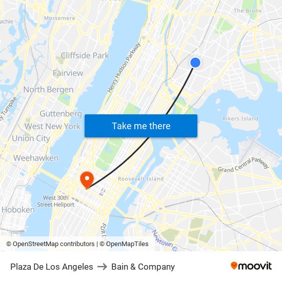 Plaza De Los Angeles to Bain & Company map