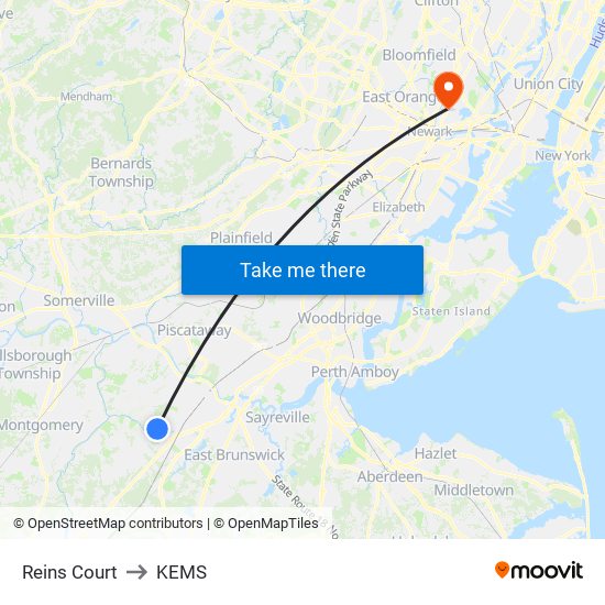 Reins Court to KEMS map