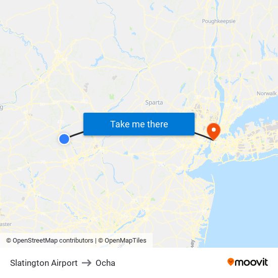 Slatington Airport to Ocha map