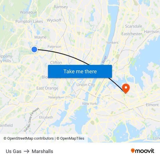 Us Gas to Marshalls map