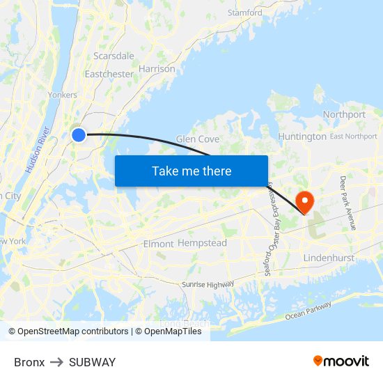 Bronx to SUBWAY map