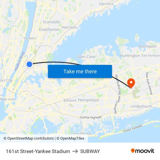 161st Street-Yankee Stadium to SUBWAY map