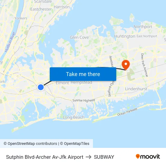 Sutphin Blvd-Archer Av-Jfk Airport to SUBWAY map