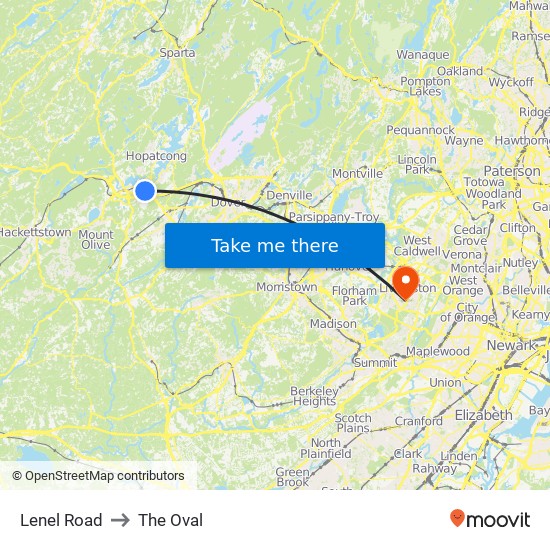 Lenel Road to The Oval map