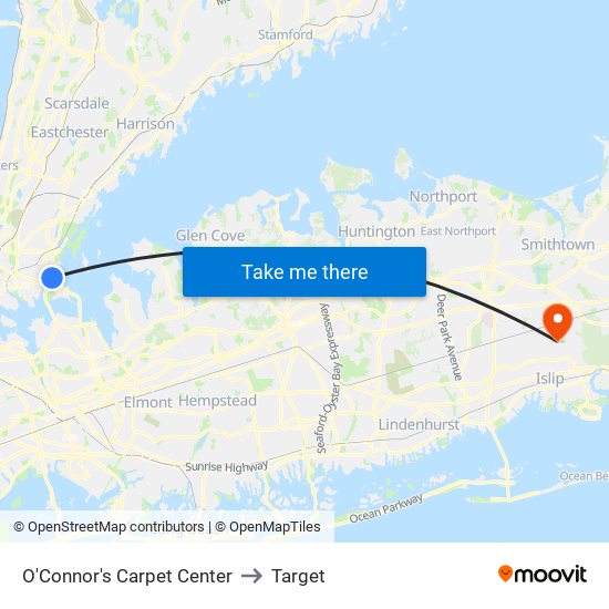 O'Connor's Carpet Center to Target map