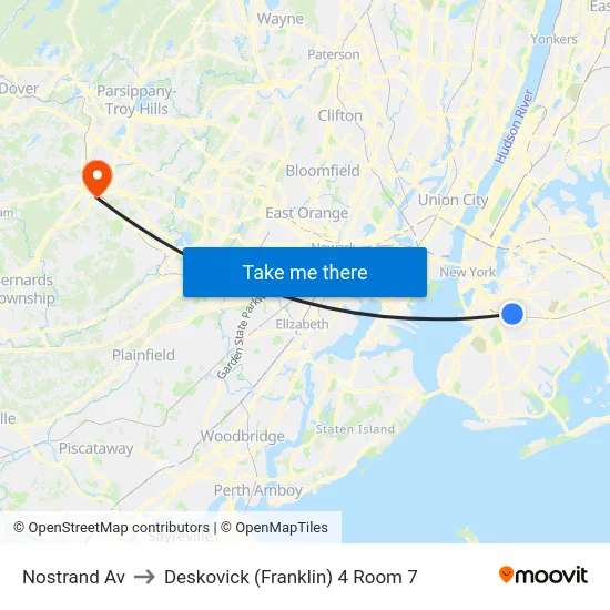 Nostrand Av to Deskovick (Franklin) 4 Room 7 map