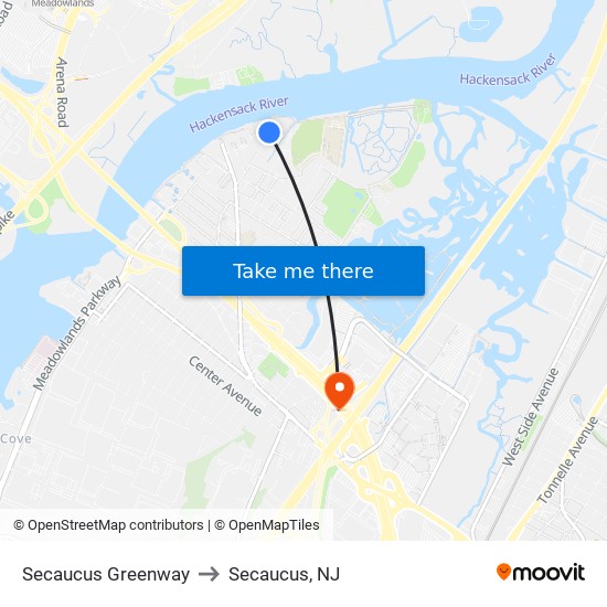Secaucus Greenway to Secaucus, NJ map