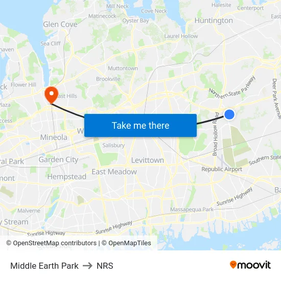 Middle Earth Park to NRS map