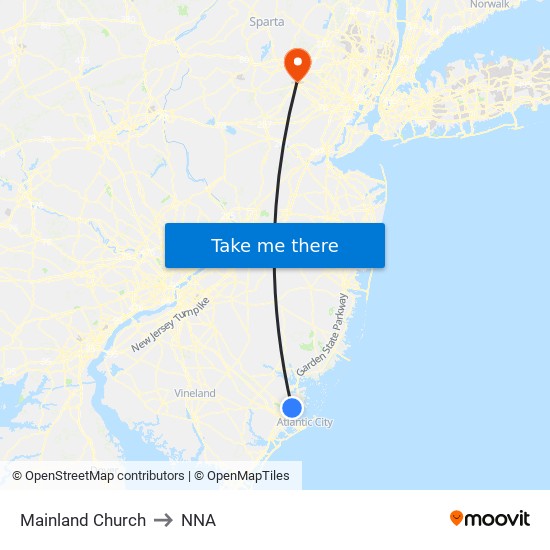 Mainland Church to NNA map