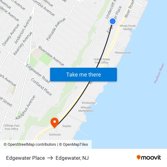 Edgewater Place to Edgewater, NJ map