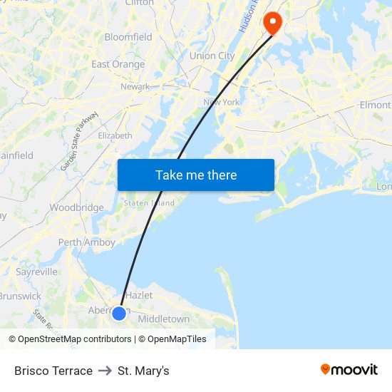 Brisco Terrace to St. Mary's map