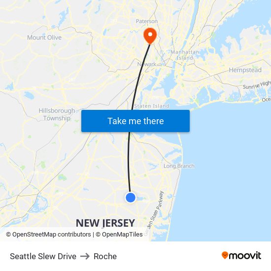 Seattle Slew Drive to Roche map