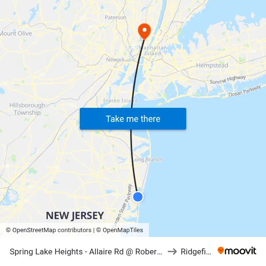 Spring Lake Heights - Allaire Rd @ Robertson Park (Southbound) to Ridgefield, NJ map
