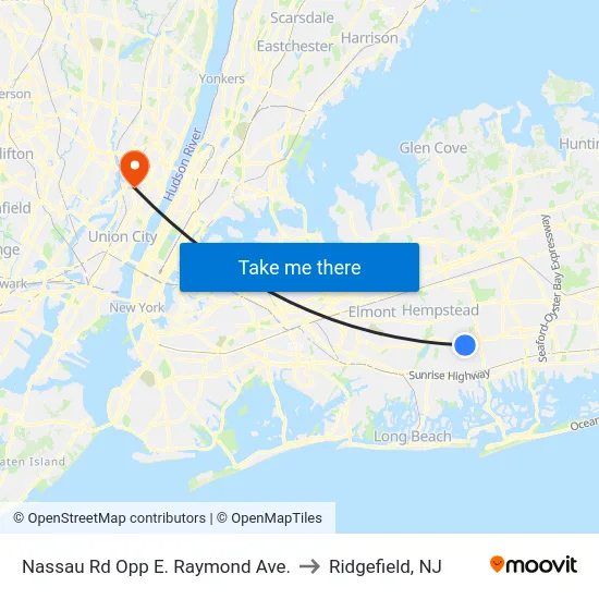 Nassau Rd Opp E. Raymond Ave. to Ridgefield, NJ map