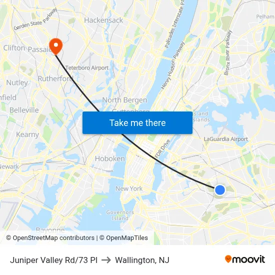 Juniper Valley Rd/73 Pl to Wallington, NJ map