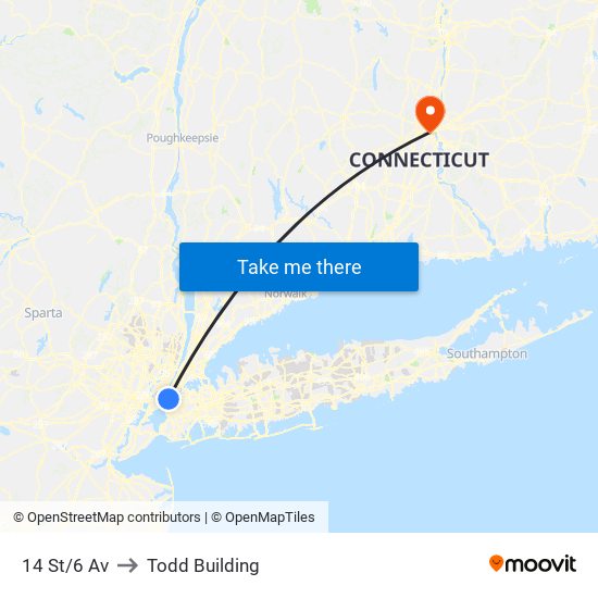 14 St/6 Av to Todd Building map