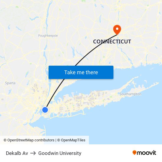 Dekalb Av to Goodwin University map