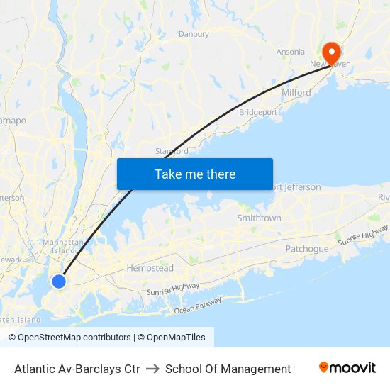 Atlantic Av-Barclays Ctr to School Of Management map