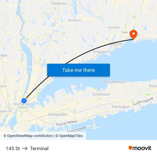 145 St to Terminal map