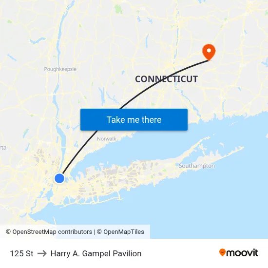 125 St to Harry A. Gampel Pavilion map