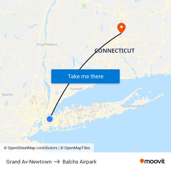 Grand Av-Newtown to Balchs Airpark map