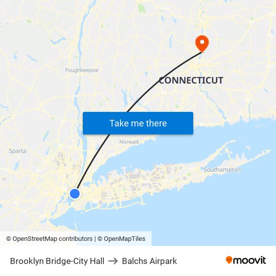 Brooklyn Bridge-City Hall to Balchs Airpark map