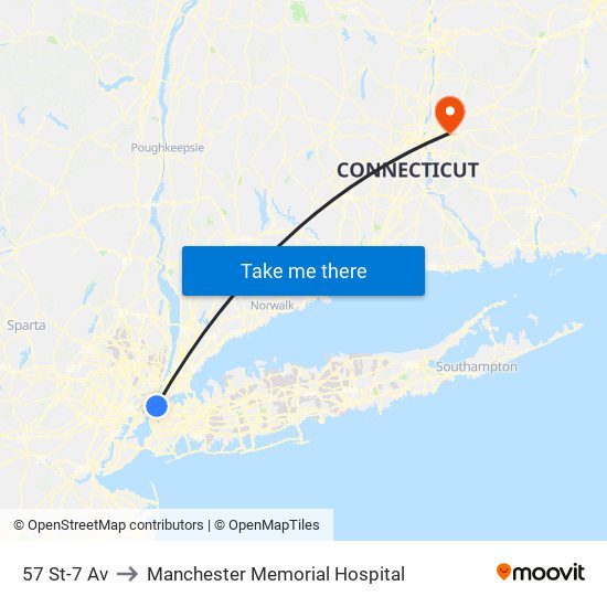 57 St-7 Av to Manchester Memorial Hospital map