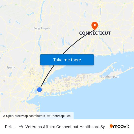 Dekalb Av to Veterans Affairs Connecticut Healthcare System Newington Campus map