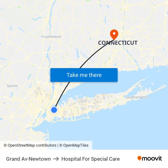 Grand Av-Newtown to Hospital For Special Care map