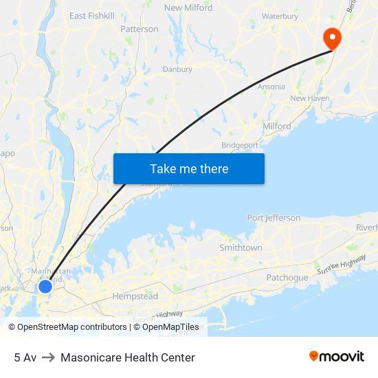 5 Av to Masonicare Health Center map