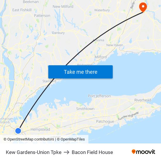Kew Gardens-Union Tpke to Bacon Field House map