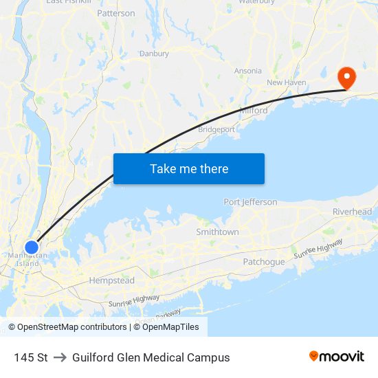 145 St to Guilford Glen Medical Campus map