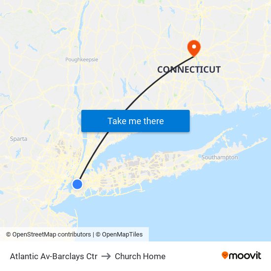 Atlantic Av-Barclays Ctr to Church Home map
