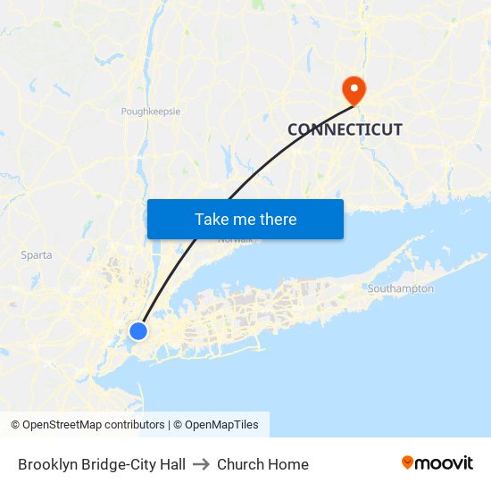 Brooklyn Bridge-City Hall to Church Home map