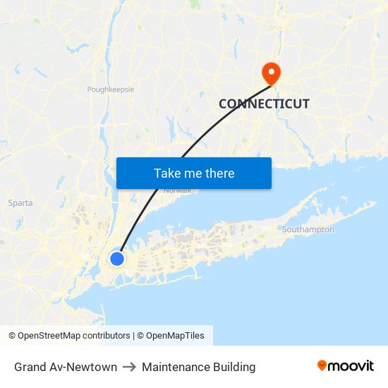 Grand Av-Newtown to Maintenance Building map