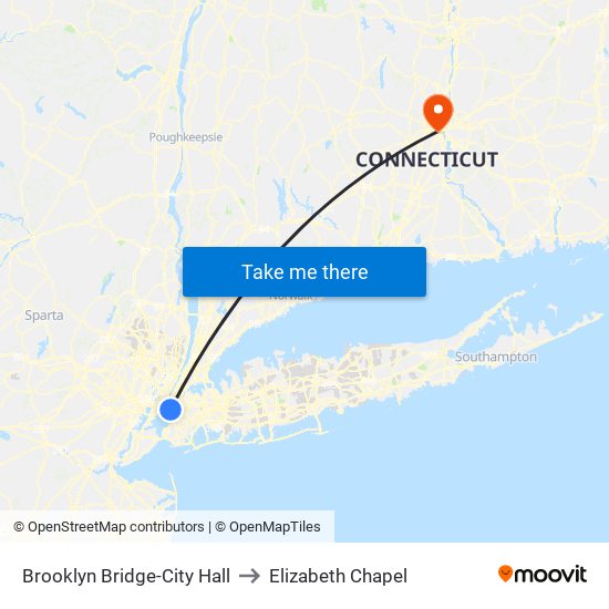 Brooklyn Bridge-City Hall to Elizabeth Chapel map