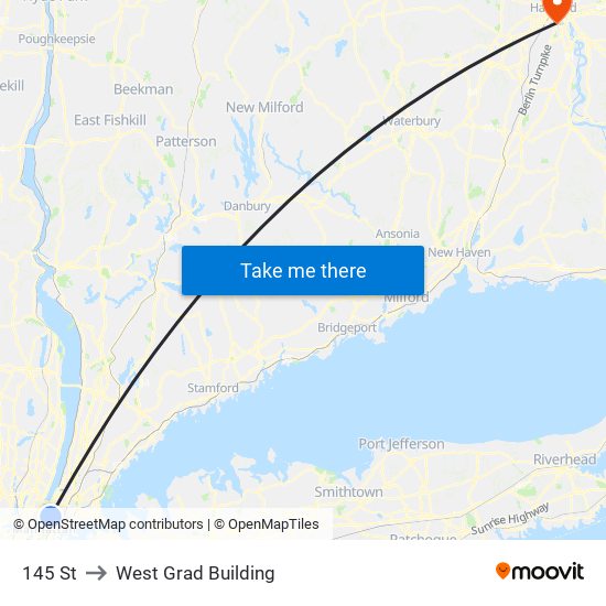 145 St to West Grad Building map