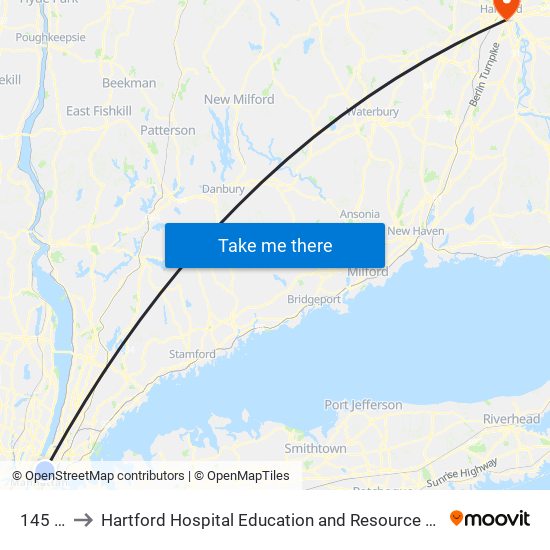 145 St to Hartford Hospital Education and Resource Center map