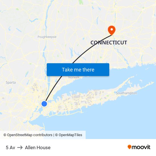 5 Av to Allen House map