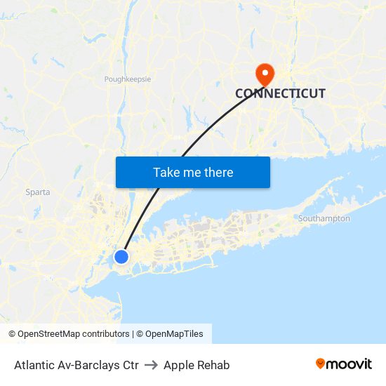 Atlantic Av-Barclays Ctr to Apple Rehab map