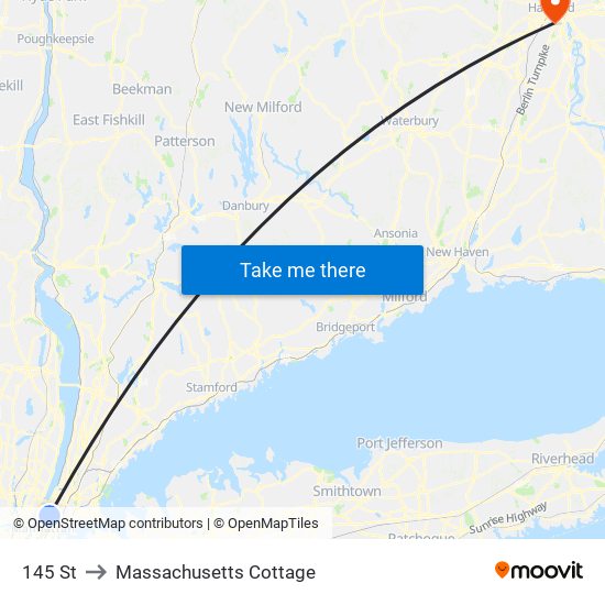145 St to Massachusetts Cottage map