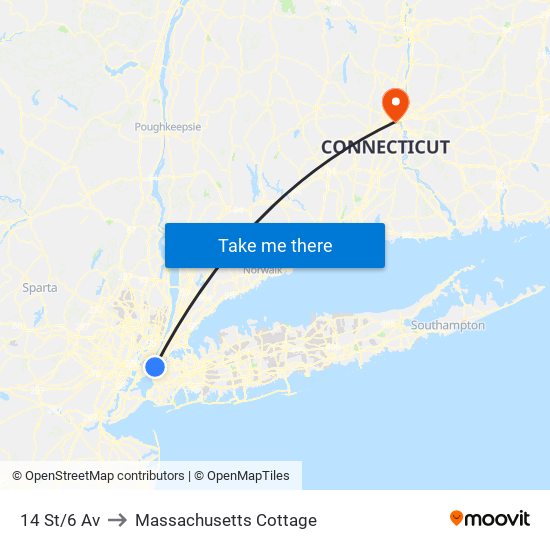 14 St/6 Av to Massachusetts Cottage map