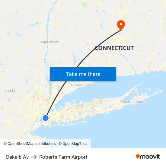 Dekalb Av to Roberts Farm Airport map