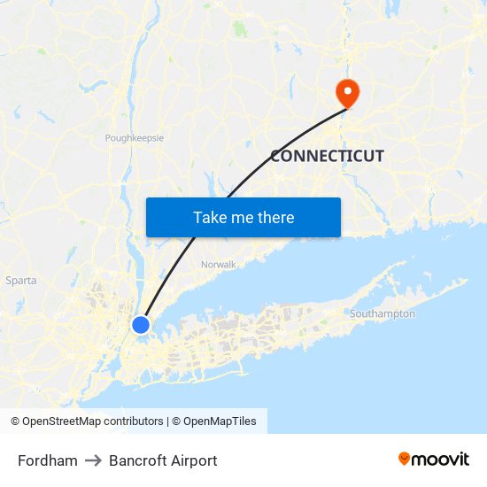 Fordham to Bancroft Airport map