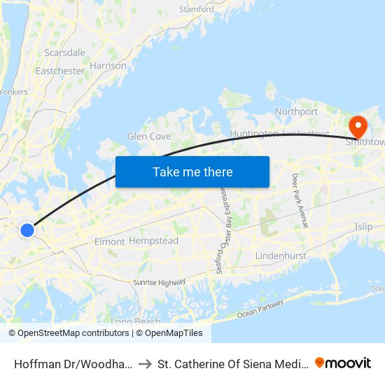 Hoffman Dr/Woodhaven Blvd to St. Catherine Of Siena Medical Center map