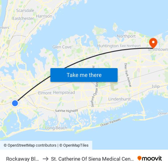 Rockaway Blvd to St. Catherine Of Siena Medical Center map