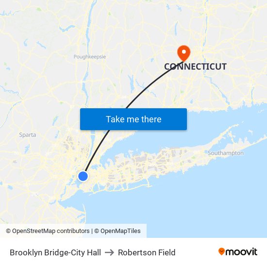 Brooklyn Bridge-City Hall to Robertson Field map