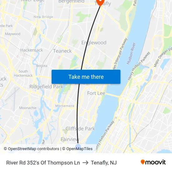 River Rd 352's Of Thompson Ln to Tenafly, NJ map