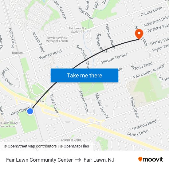 Fair Lawn Community Center to Fair Lawn, NJ map
