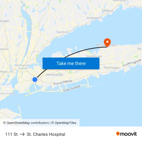 111 St to St. Charles Hospital map